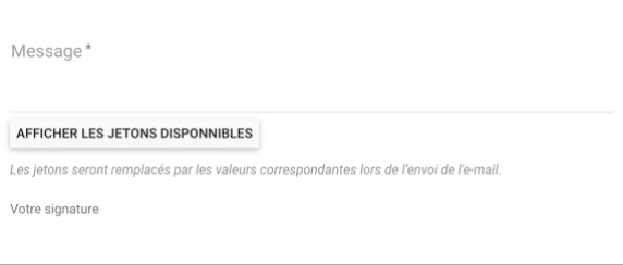 Publipostage&nbsp;: utilisation des jetons dans les e-mails des devis et factures